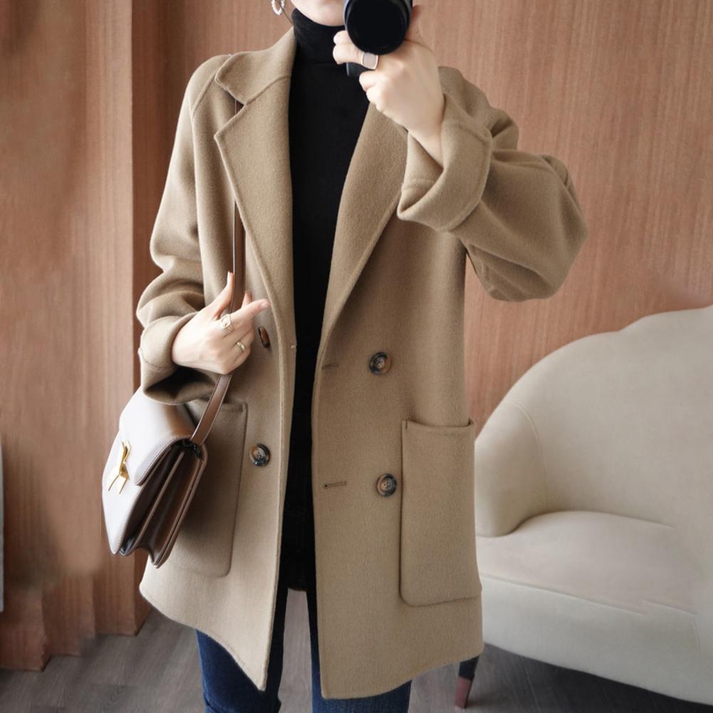 2023 Kvinnor Long Trench Blazer Jacka Koreansk stil Löst vinter Kvinnor Trenchrock Double-breasted Lady Overcoat Cardigan Tops