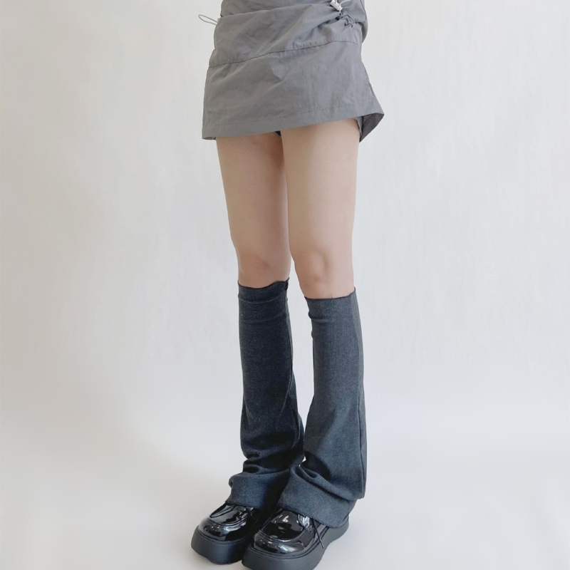 Harajuku kvinnor stretchiga blossade benvärmare över knästrumpor hip hop solid färg slouchgy lös fot täcker streetwear