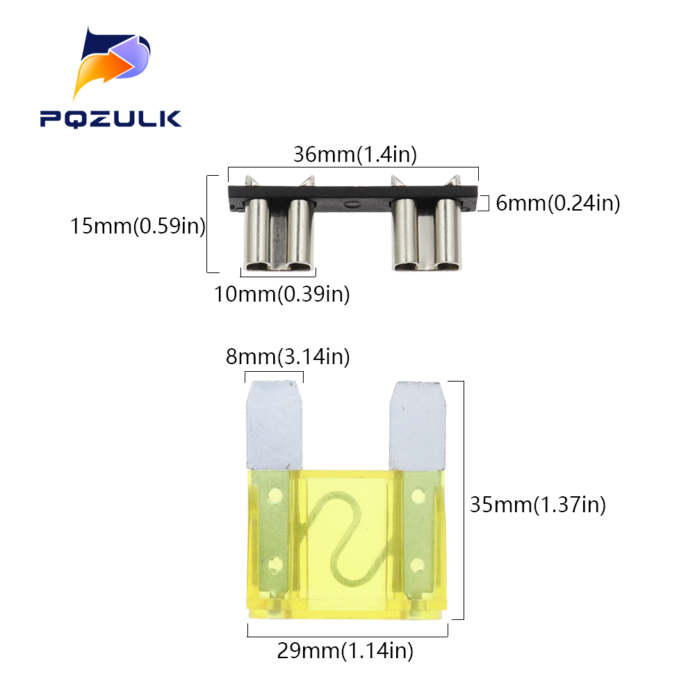 10 pezzi auto a barca automobilistica Auto Porta del fusibile di grandi dimensioni Blade automobilistica 32V PCB Scheda 20A 30A 40A 50A 60A 70A 80A 100A