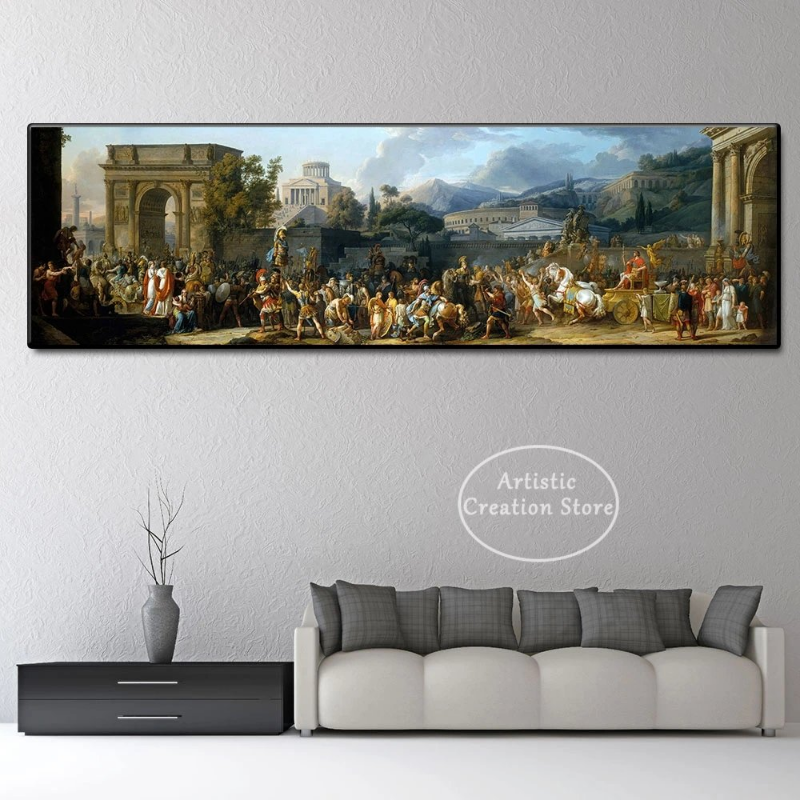 Roman Historia Triumph of Consul Aemilius Paulus Poster tryck Canvas Måla väggbilder Väggkonst vardagsrum Heminredning