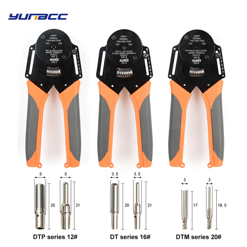 iwd iwd-12 iwd-16 iwd-20 crimper piller hand ferramenta para o conector Deutsch Deutsch DT DTM DTP Terminal W2 alicate 18/16/14 awg