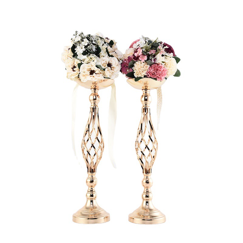 Wedding Flowers Metal Candle Holders Candlestick Centerpieces Flower Ball Candlestick Stand Vase Home Party Table Decoration