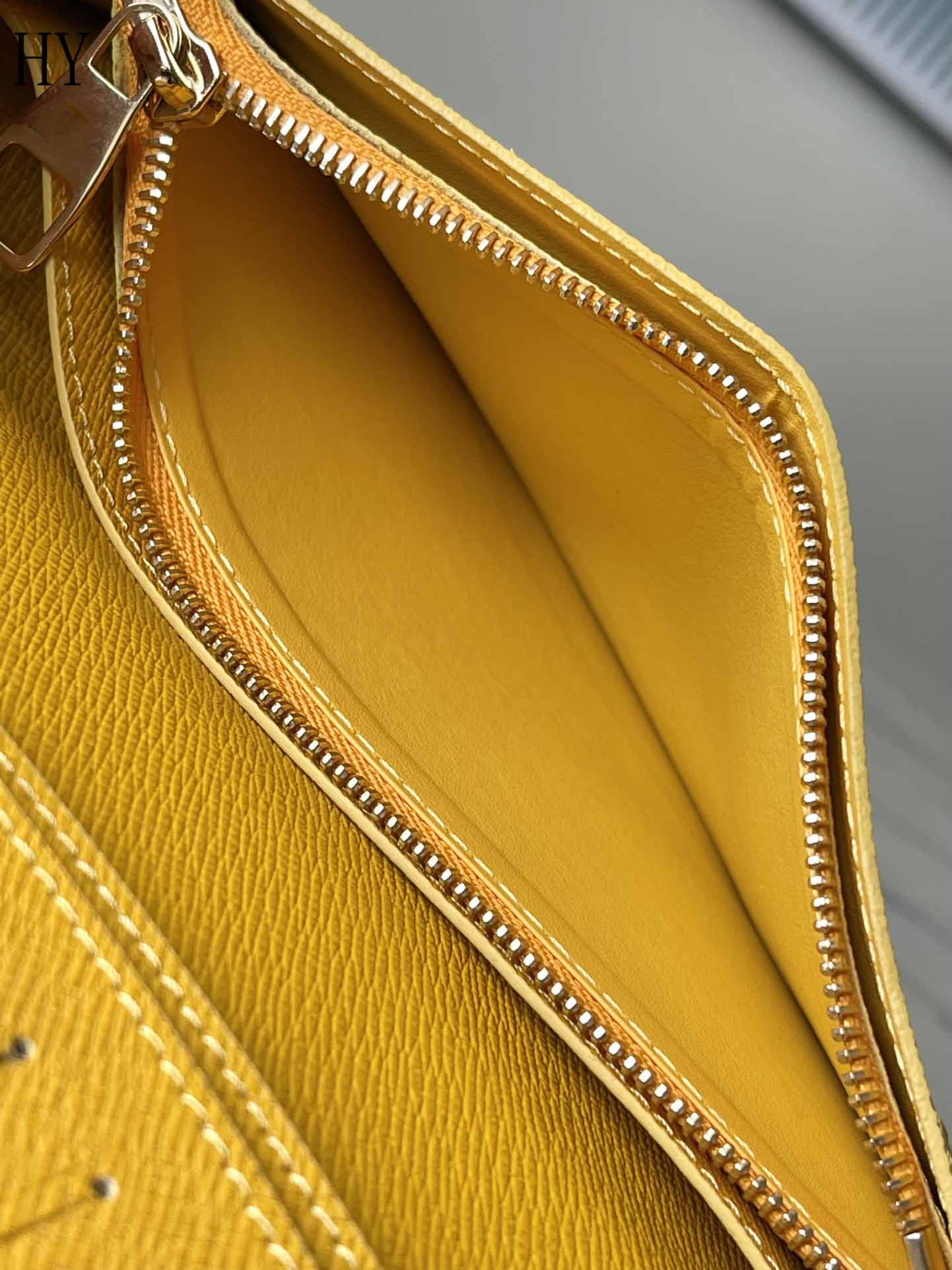 Portfel Designer Damier Azur Długi portfel M40451 Żółta brązowa karta na płótnie Case 7A Najwyższa jakość
