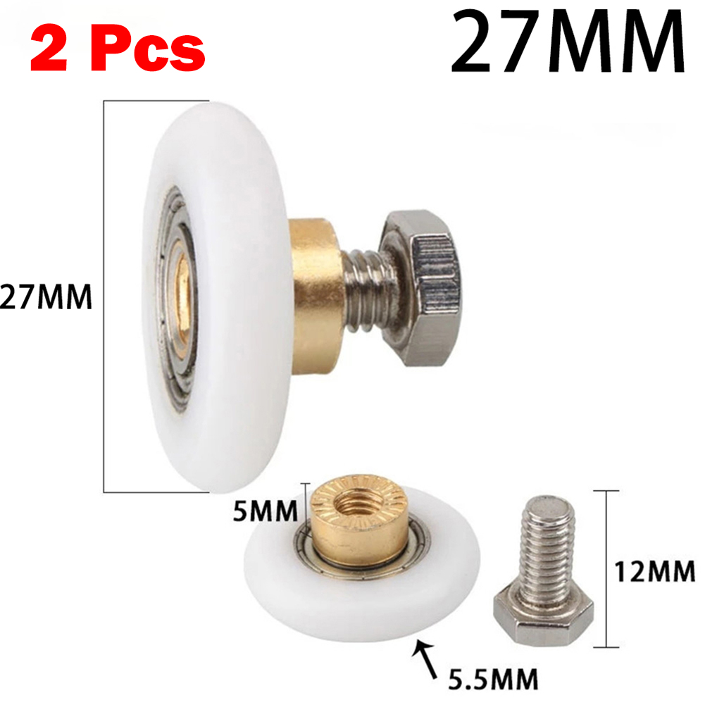 Door Roller Replacement Shower Runner Wheels 19/23/25mm Wheel Diameter 5mm Hole For Shower Enclosures Steam Cabins