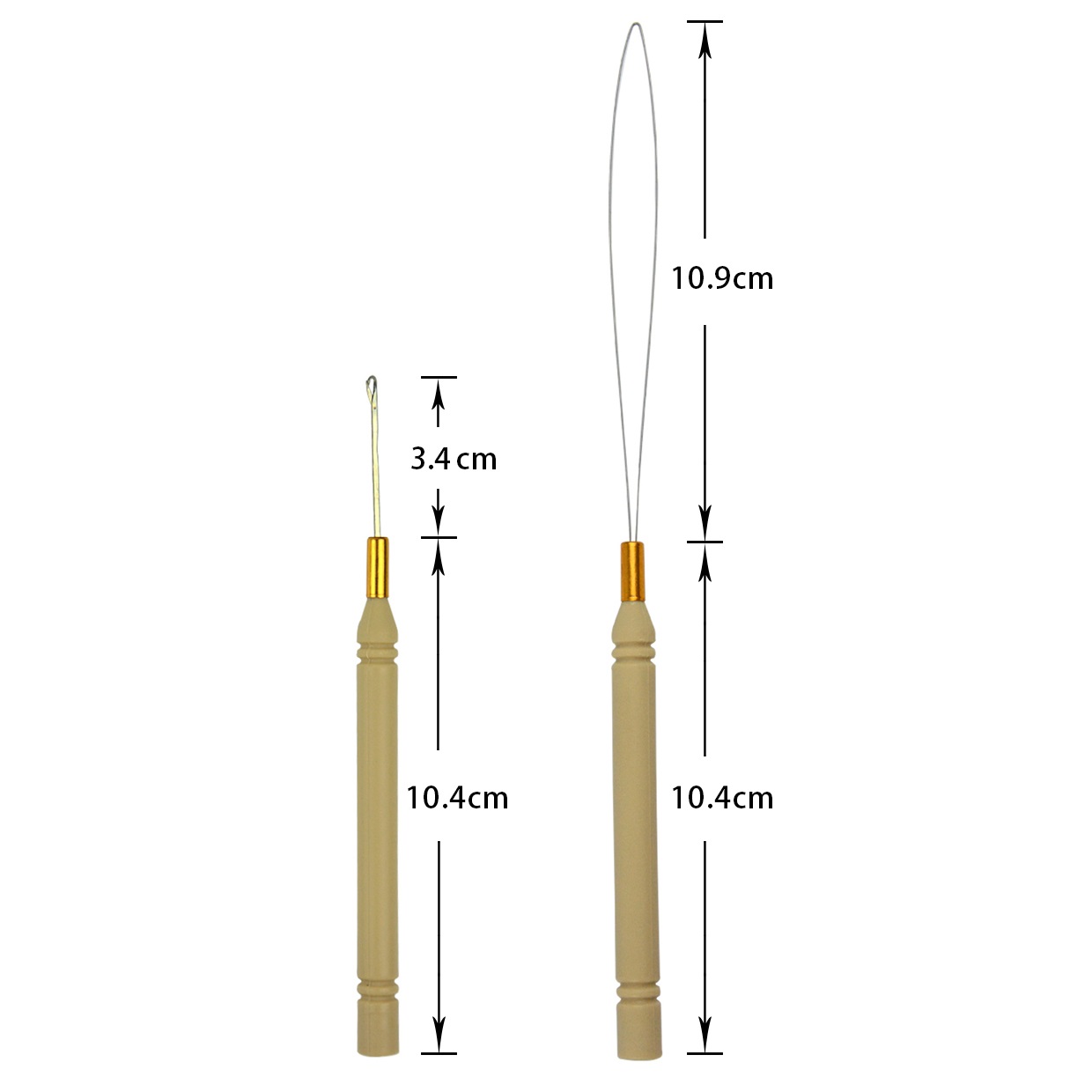 Hårförlängningsverktygssats Micro Rings Beads +Pulling Hook Needle +3-håls I-TIP Hårtång