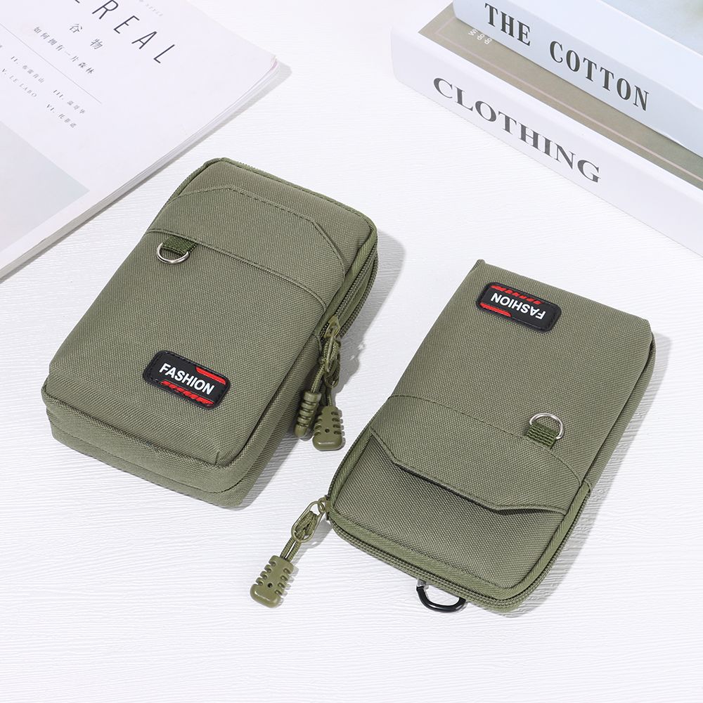 Men Outdoor Single/double Layer Tactical Wallet Pocket EDC Molle Bag Phone Pouch Waist Purse