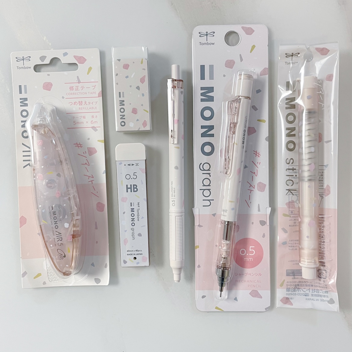 Japan Tombow Mono mechaniczny ołówek Nowe ograniczone zestawy automatycznego ołówka z gumką słodkie zaopatrzenie w szkoła japońskie