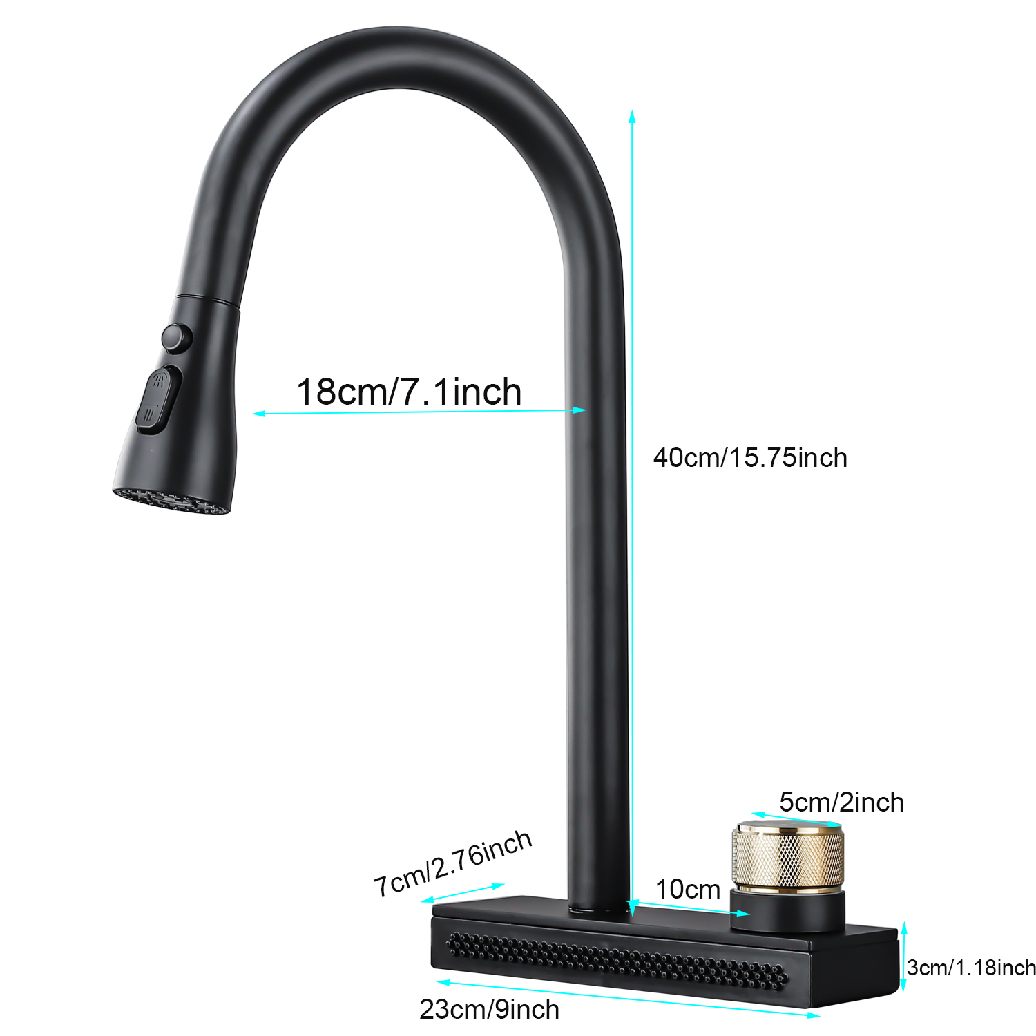 Big Waterfall Kitchen Faucet Can Pull A Variety Of Water Outlet Methods Installed On the Sink Cold and Hot