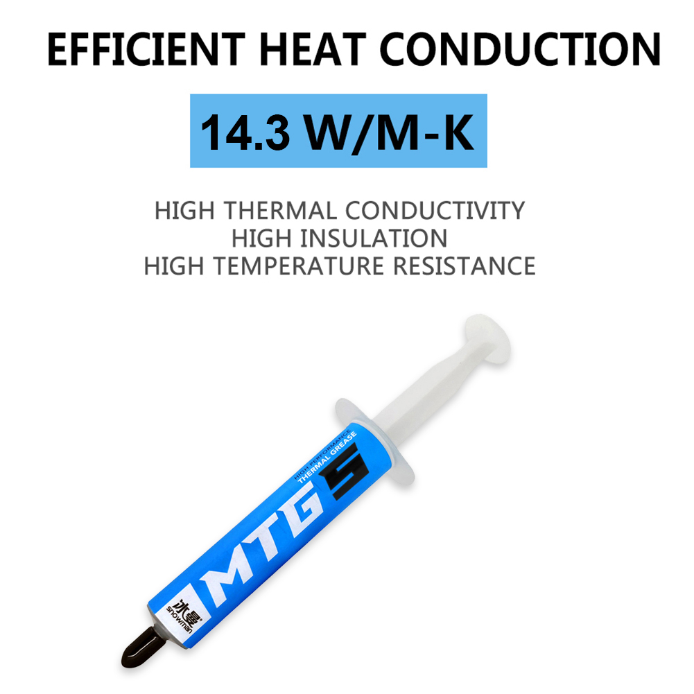 5G Wärmepaste 14,3W/Mk PC -Prozessor CPU Kühler Thermalfett Computerkühlung VGA GPU LED -LED -LED -Wärmeputzputz