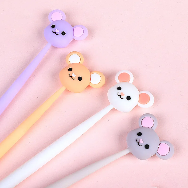 Pens /Bulk Japanese Kawaii School Pens Mouse Cute Girl Anime Stationery Funny Rollerball Ballpoint Office Supply Kawai Thing Kit