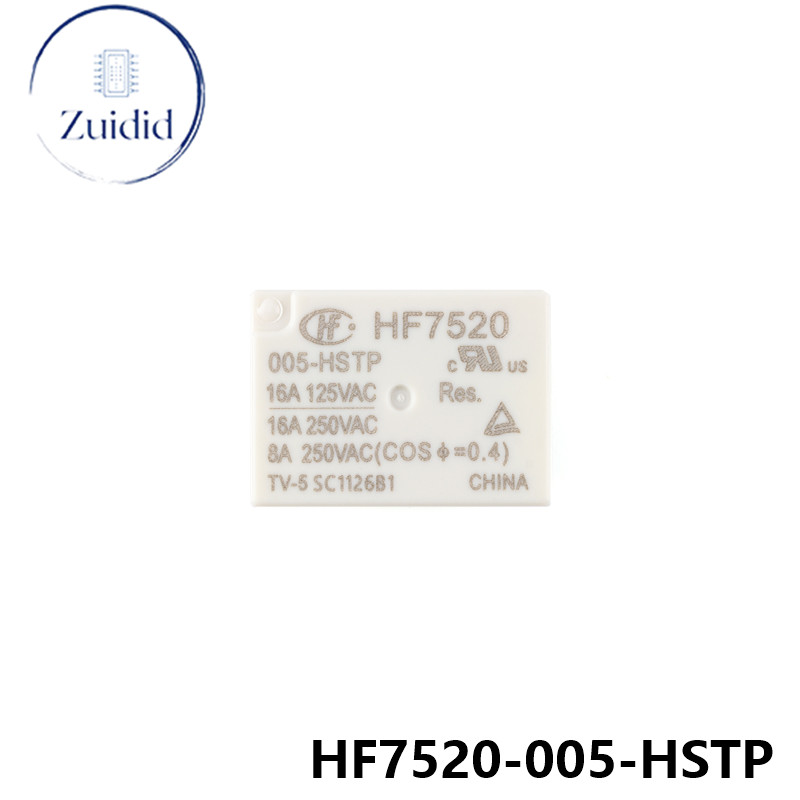 Relés de potência 5/HF7520 HF7520-005-HSTP HF7520-012-HSTP HF7520-024-HSTP DC 5V 12V 24V 8A 16A 4pin One Conjunto normalmente aberto