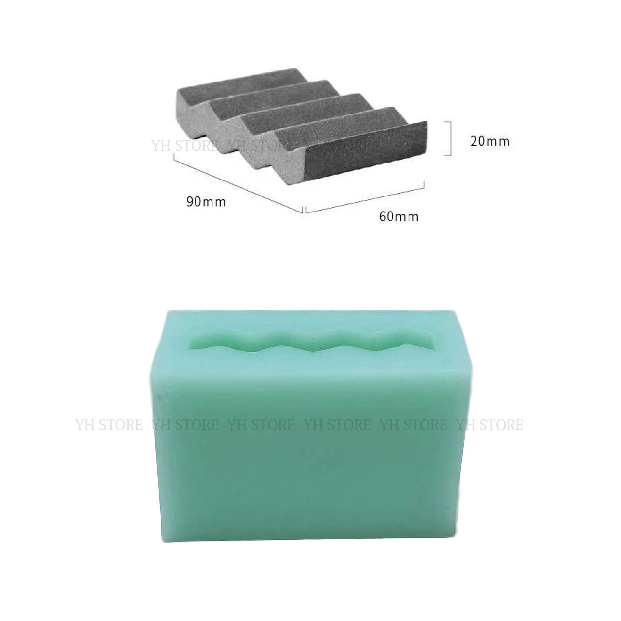 Soap Dish Silicone Molds Nordic Jewelry Tray Concrete Molds Pen Holder Plaster Molds Wavy Pallet Cement Mold DIY Clay Crafts