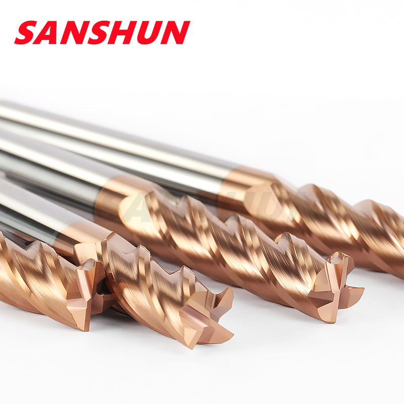 HRC55 Carbide End Mill 4Flutes Metal Steel Tungsten Milling Cutter Alloy Coating Cutting Tool CNC Maching 1 2 3 4 5 6 7 8 9-20MM