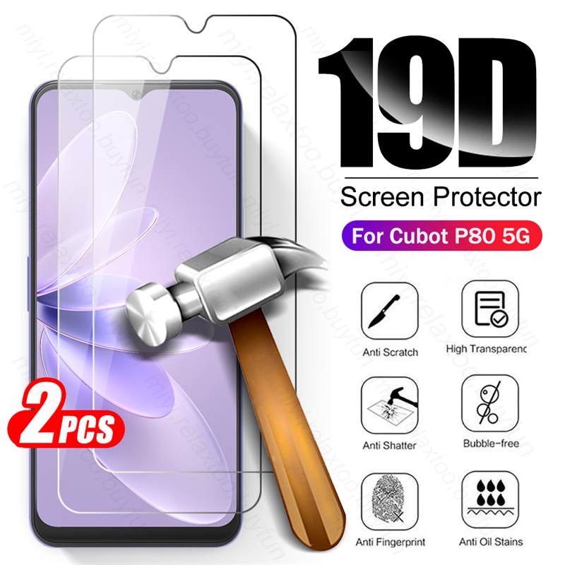 Full Cover Tempered Glass For Cubot P80 P 80 4G 80P 2023 6.53" Armor Screen Protector Explosion-proof HD Film On Cubotp80