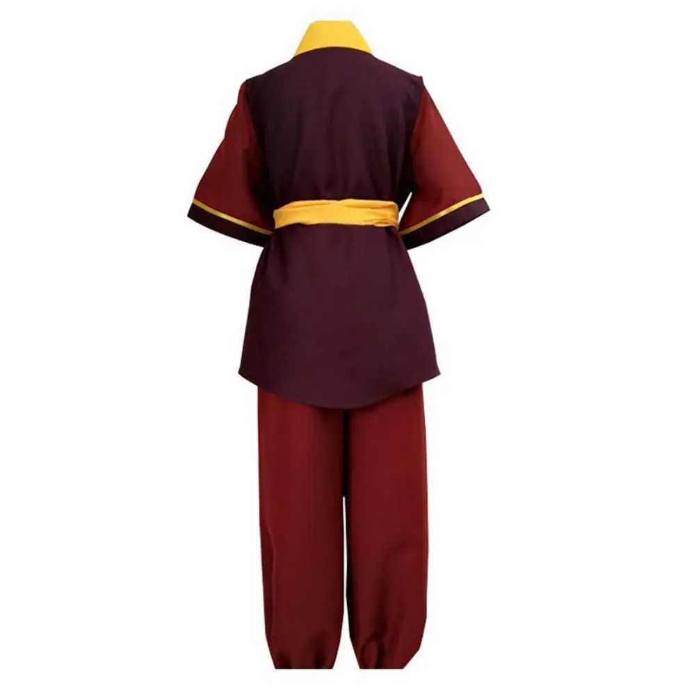 Costumes d'anime avatar zuko cosplay top pantalon ceinture costume adulte homme masculin fantasia plie gouttes