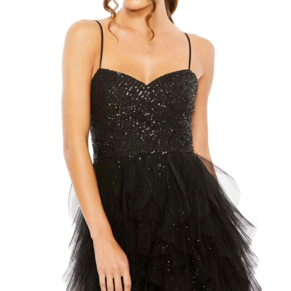 Seksowne cekinowe formalne sukienki wieczorowe Tiul bez rękawów Eleganckie sukienki na imprezę dla kobiet 2024 Off Remer PROM SZUNK