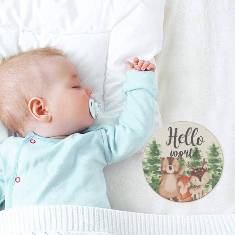 Cartes de bébé pour bébé cartes mensuelles / hello world en anglais / français / espagnol disques de disques de propulsion pour bébé dropship bébé