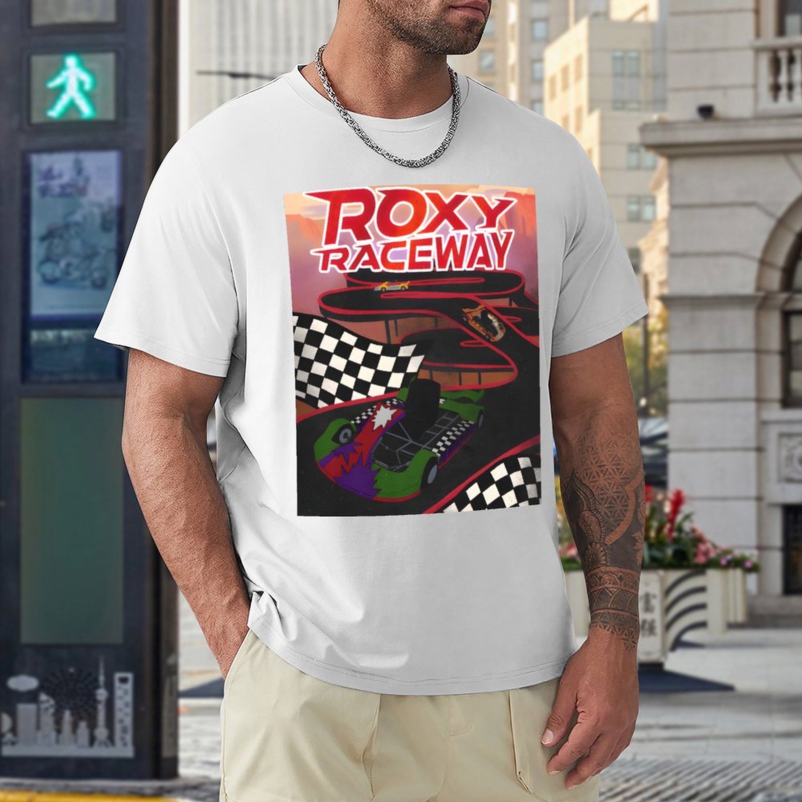 FNAF Roxy Raceway футболка плюс размер T Рубашки пустые футболки Summer Tops Мужская футболка