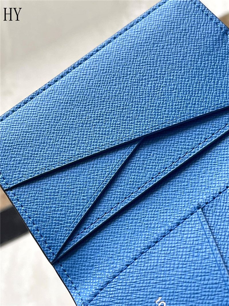 Дизайнерский роскошный Damier Azur Wallet Long Wallet M40614 Компания Canvas Card Case 7a