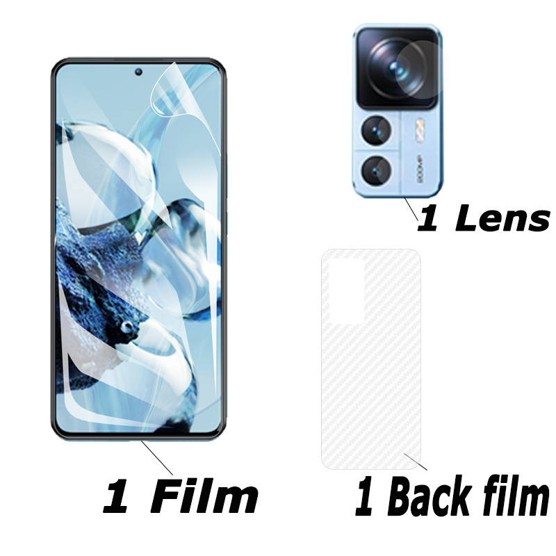 Redmi Note 12 Back + Lens + Hydrogel Film pour Xiaomi 13 Pro 12t HD Proyector Redmi Note 10 Pro 11 Pro Xiaomi 13 Lite Anti-Scatch Screot Protector Redmi Note 12 Pro 5G Clear Hidrogel Protector 12 T Pro Film Xiaomi-12t