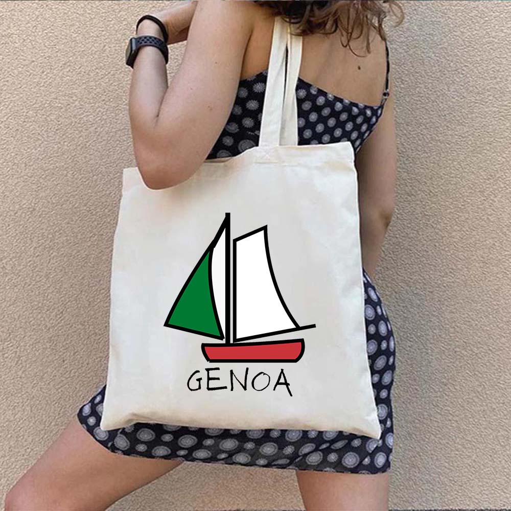 Travel Italy Florence Pisa Tower Milan Sicilia Forza Genoa Italia Rome Italian Flag Map Shoulder Canvas Tote Bag Shopper Handbag