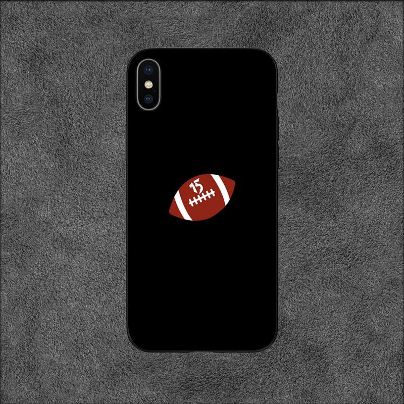 Case de téléphone de football américain pour iPhone 11 12 Mini 13 14 Pro Xs Max x 8 7 6s Plus SE XR Shell