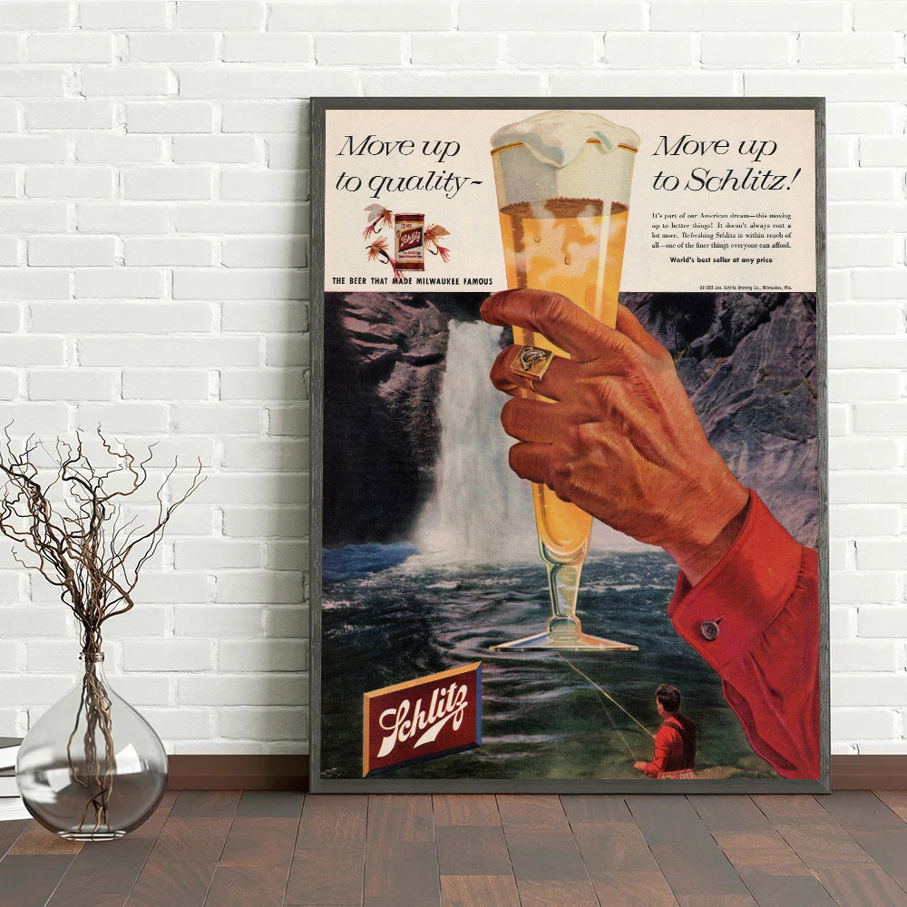 Vintage dos anos 1960 Famous Alcoholdrink Poster Poster de Uísque Gin Cerveja Impressões de Arte da parede Pictures Home Bar Club Decor