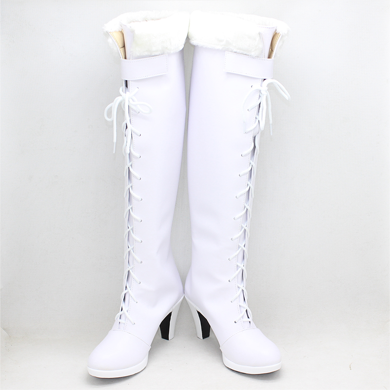 Nico Robin Cosplay Boots maßgeschneiderte weiße Stiefel Halloween Carnival Schuhe