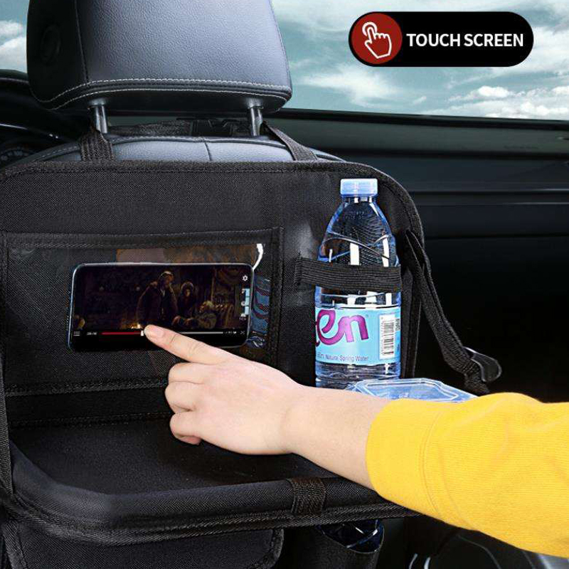 Multifunctional Car Seats Organizer withTray Tablet Holder Multi-Pocket Storage Automobiles Interior Stowing Tidying