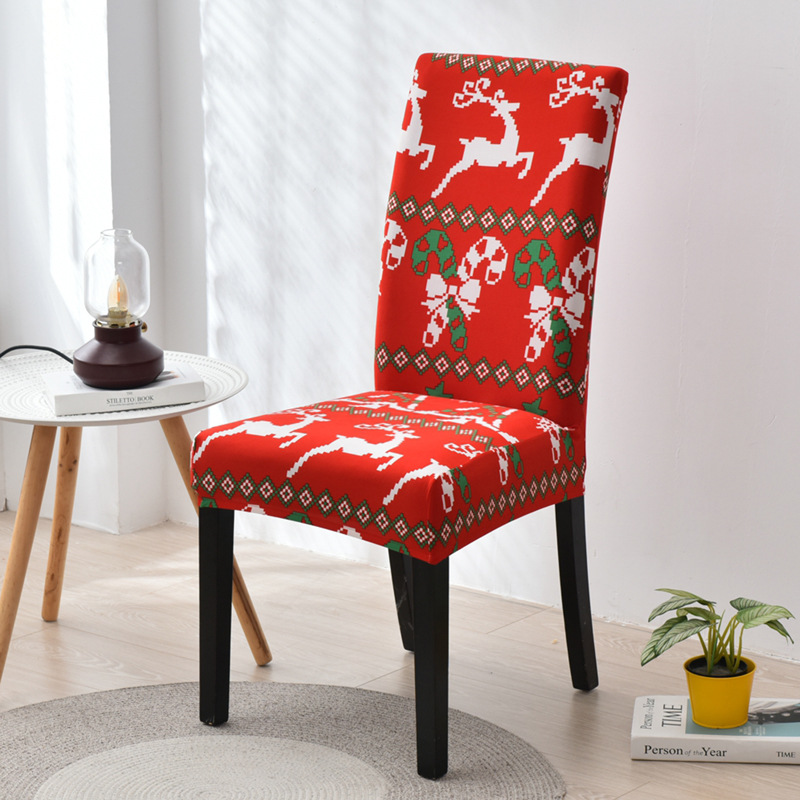 Couvre-chaise DÉCOR DE NOAGE DES MANIÈRES DE LA SALLE 2023 Santa Claus Snowflake Print Office Couvures de chaise de bureau extensible