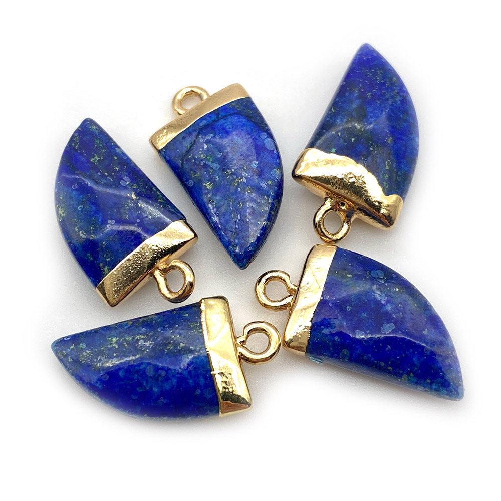 Naturstein -Anhänger Lapis Lazuli Opal Kristall Tiger Auge Malachitmesser Form Charms für Schmuck Herstellung DIY Halskette Ohrringe