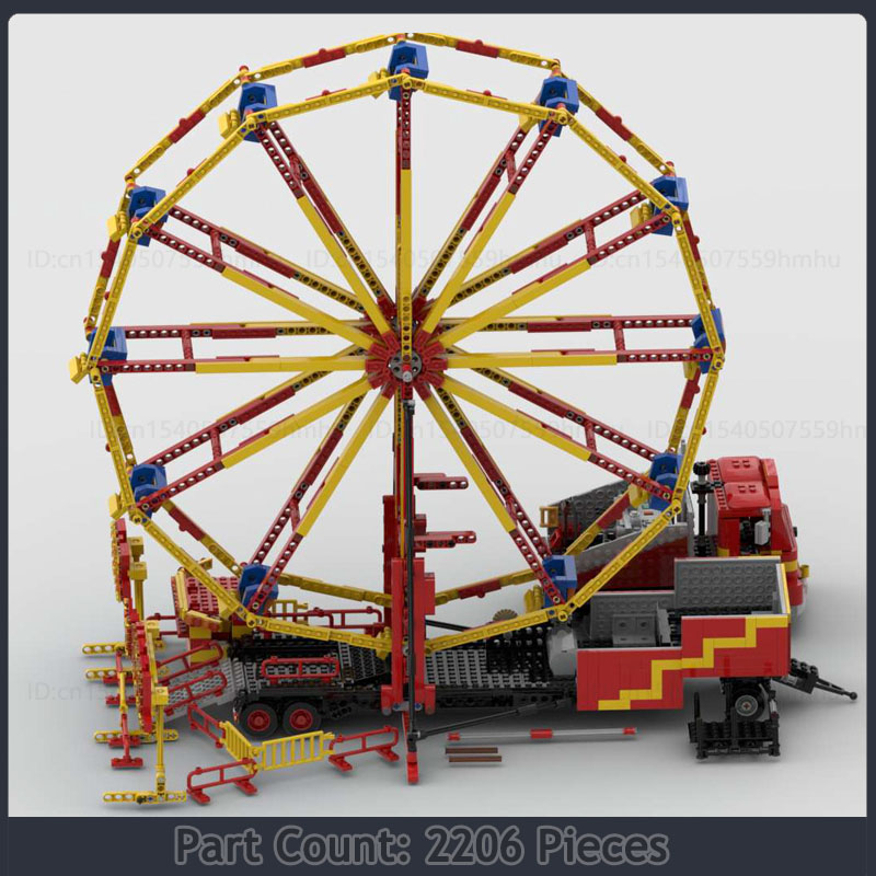 Sports GBC Module Fairground Ferris Wheel MOC Building Buildings Creative Model Technology Bricks DIY Assembly Guzzle Toys Homes