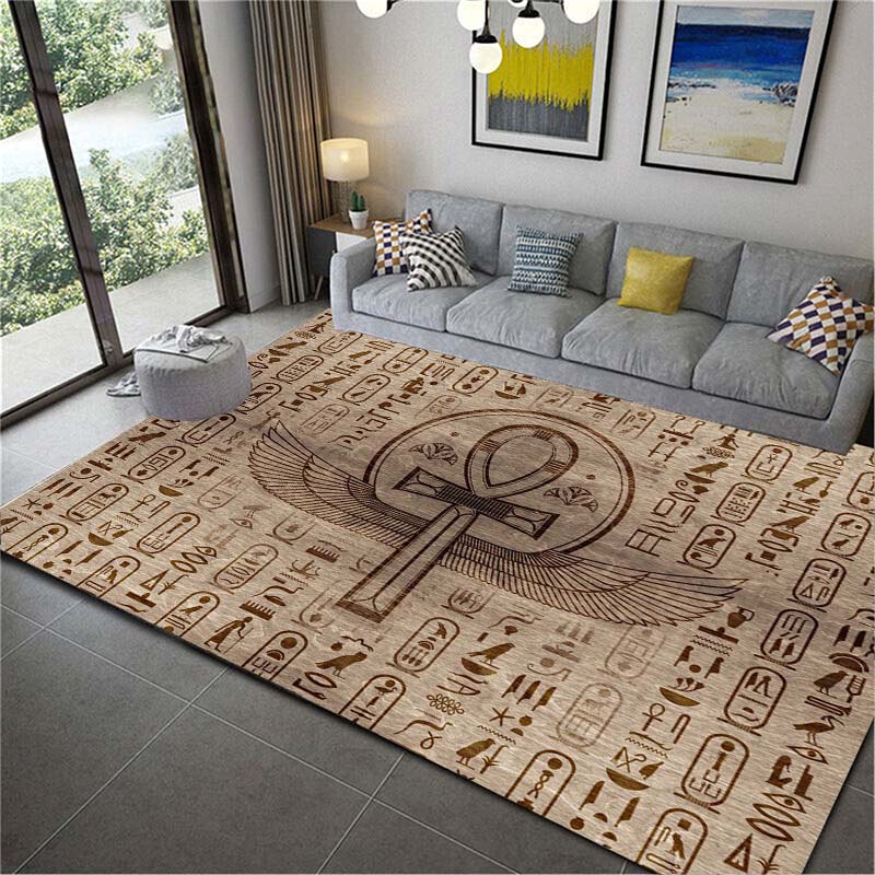 Ancient Egypt Egyptien Dieu égyptien chat anubis tapis salon chambre tapis lavable nattes ménage