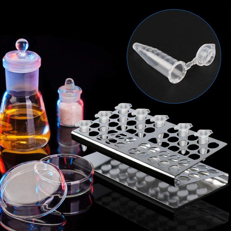 100 stcs 1,5 ml Lab Mini Plastic Testbuis Centrifuge Flacon Snap Cap polypropyleen Micro flessen voor monsteropslagcontainer No-lek