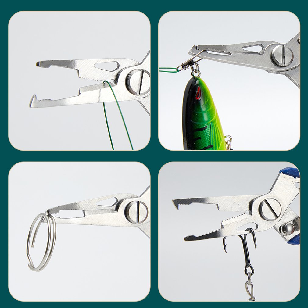 Fishing Lere Fligne Ciseaux Return Spring Latch Bend Design Handle Confortable Aigne d'aiguille Pince aigle