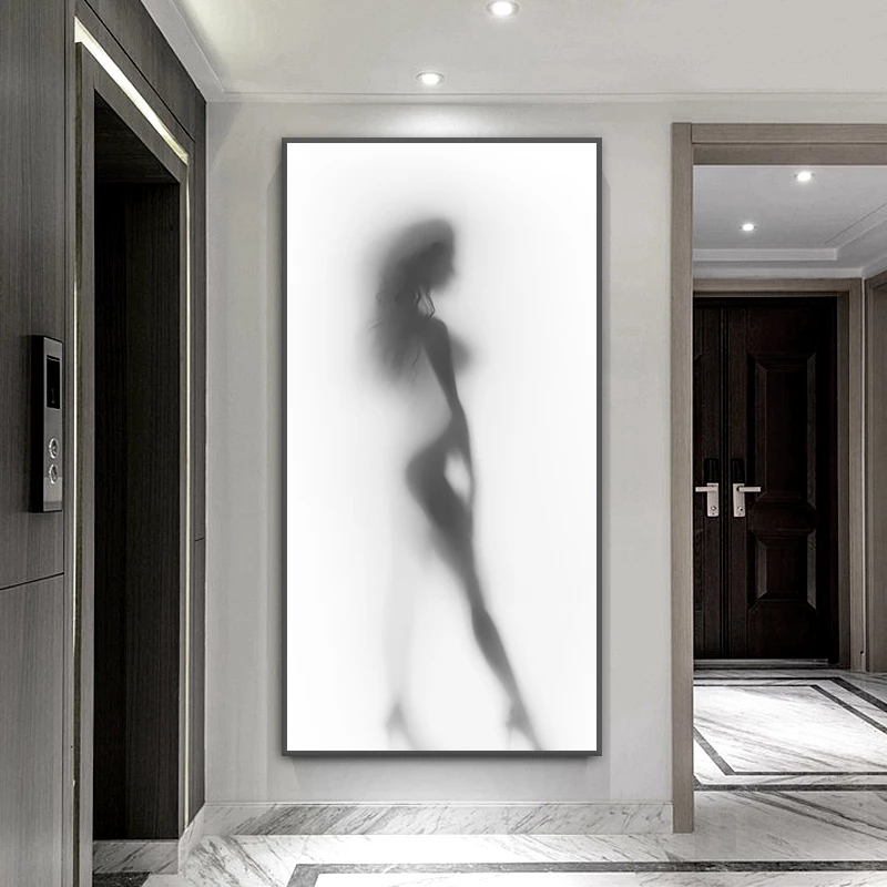 Modern Body Art Canvas Painting Sexy Nude Woman In the Bathroom Abstract Wall Prints Posters For Living Room Corridor Decoration