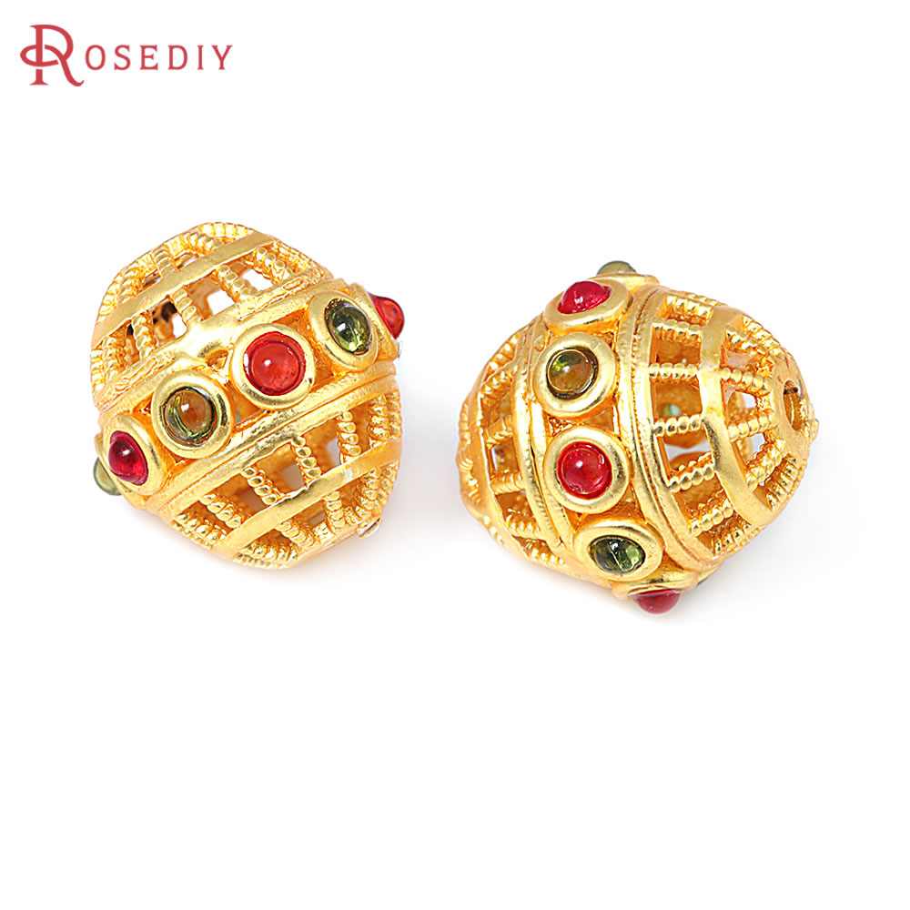 Matte Złoty kolor mosiężny okrągły styl vintage nepalskie koraliki bransoletki dystansowe koraliki biżuterii tworzące materiały do ​​majsterkowania akcesoria