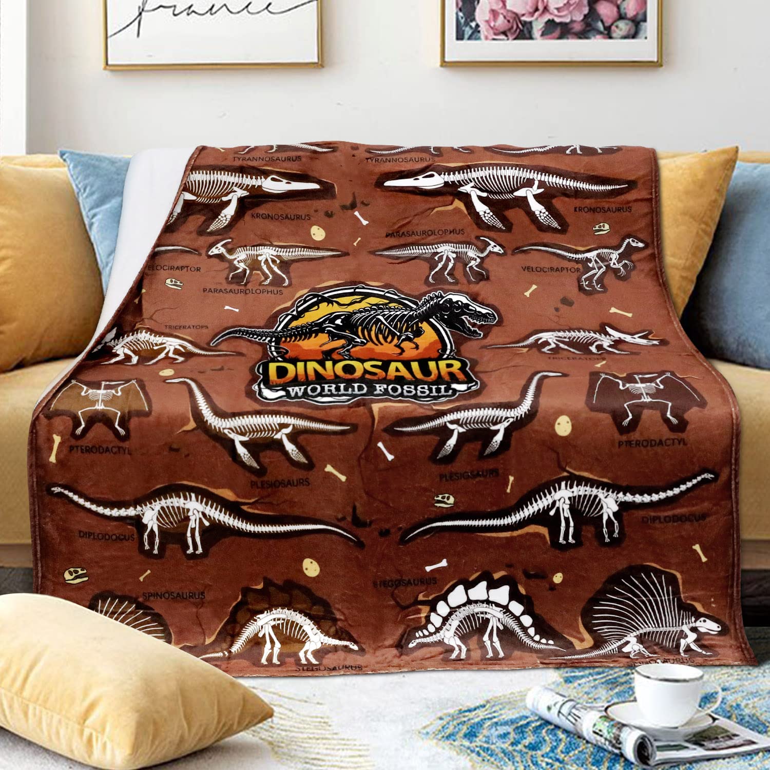 Coperta di dinosauro ragazzi giurassic dino world park morbido flanella lancio coperta arredamento camera da dinosauro ragazzi regali divano letto