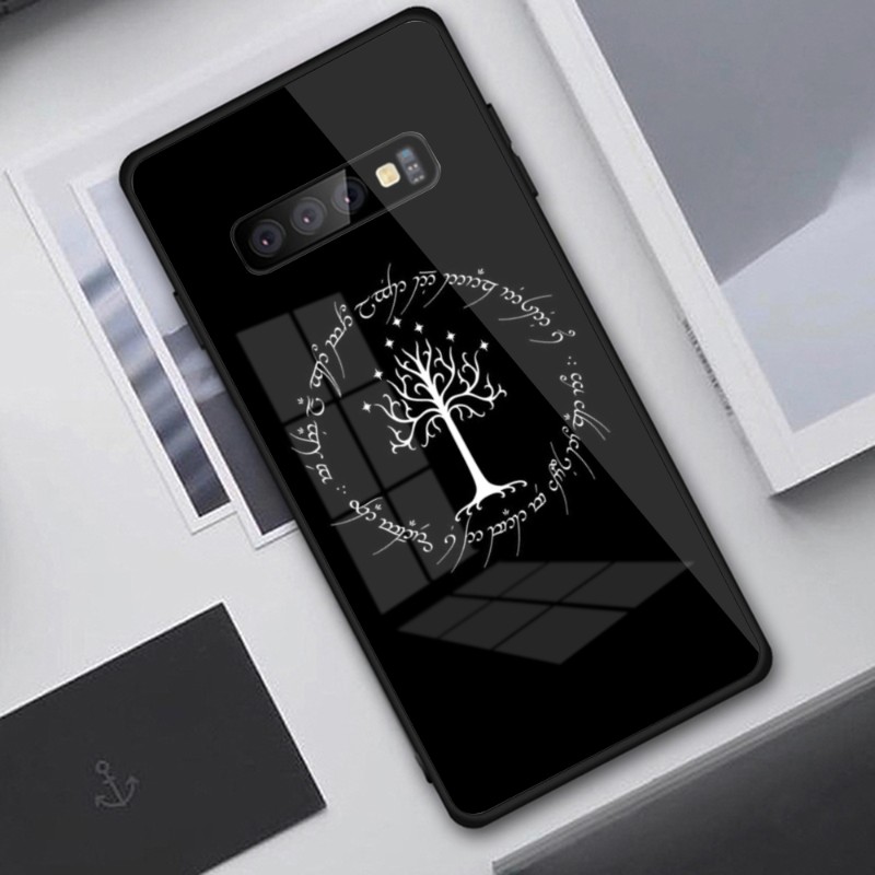 Lord of Rings Luxury Phone Case voor Samung S23 S22 S21 Pro Ultra A13 A33 A53 Opmerking Glass Telefoon Cover Funda