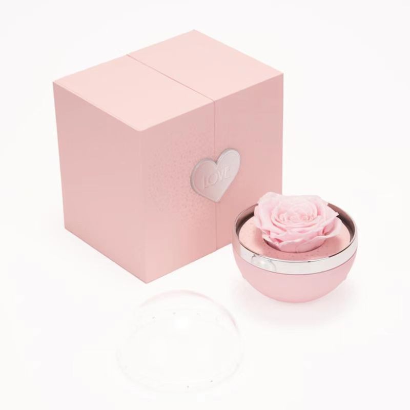 Hochzeitsmutter Tag Liebhaber Rose Romantische Blume Silber Halskette Geschenkbox