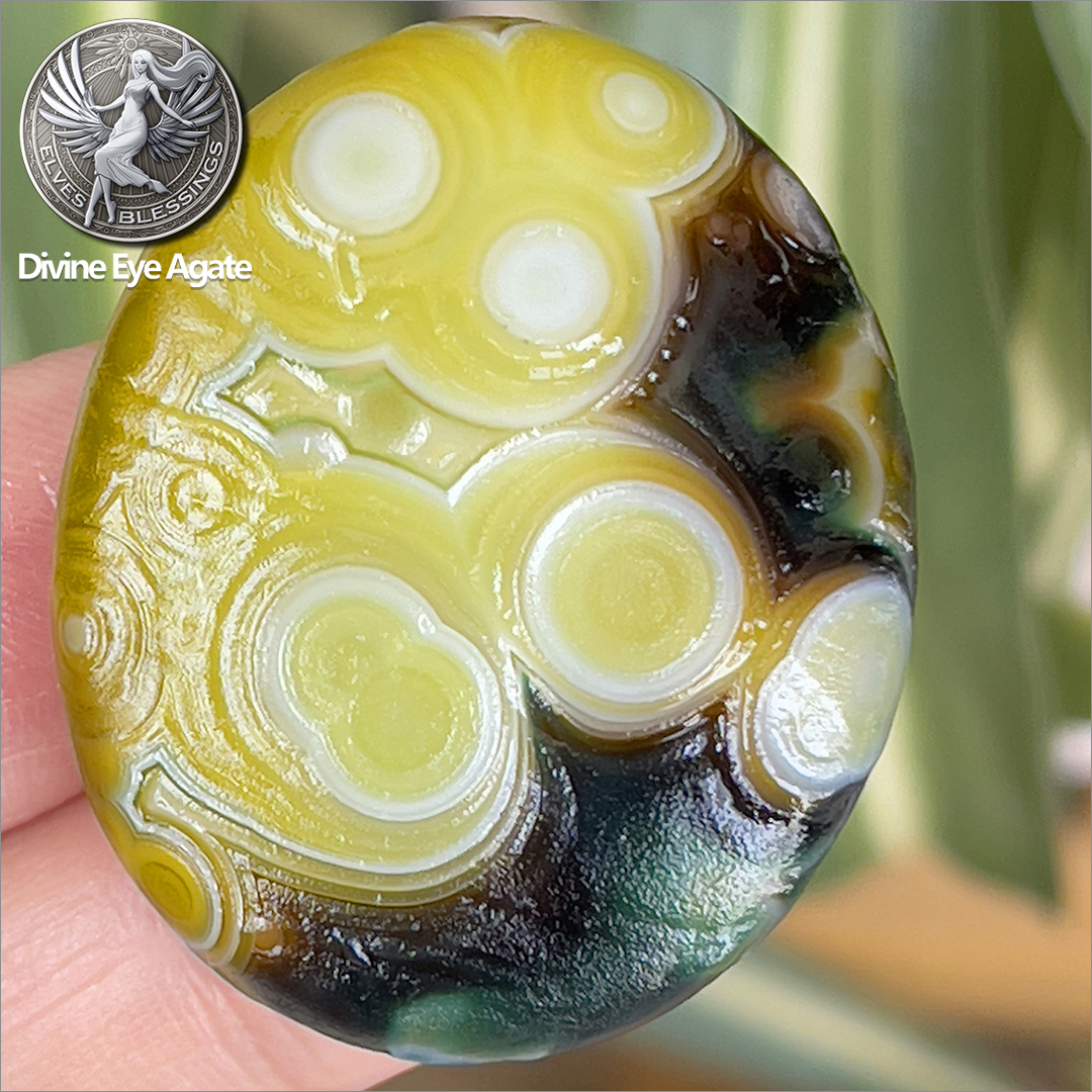 Perle de bijoux de pierres naturelles souhaitant l'agate rugueuse pierre purement naturel de l'œil coloré naturel pour les bijoux de bricolage faisant rare gobi agate