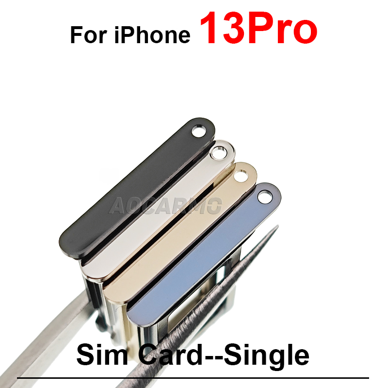 Single Dual SIM Card Tray Slot With Waterproof Rubber Ring Replacement Parts For iPhone 13 Pro 13pro