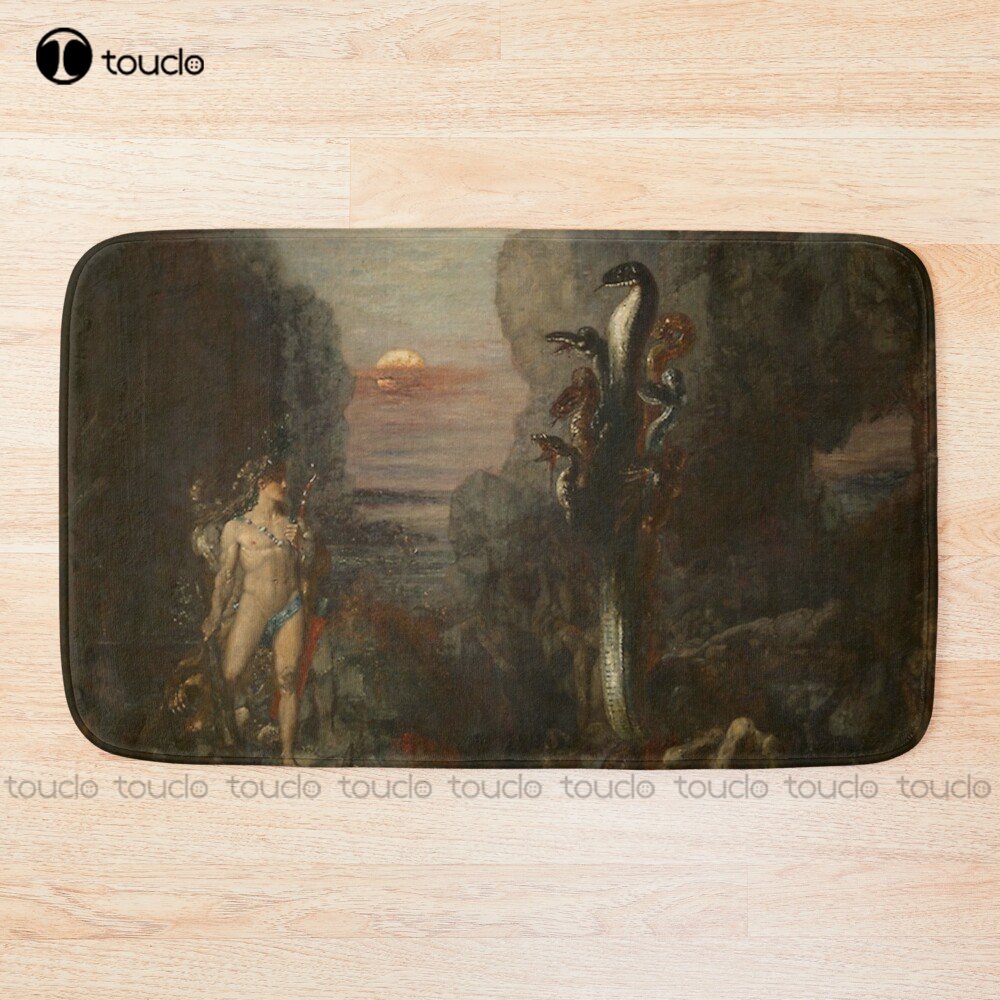 Hercules och Lernaean Hydra - Gustave Moreau Bath Mat Poster Badrummatta mattor