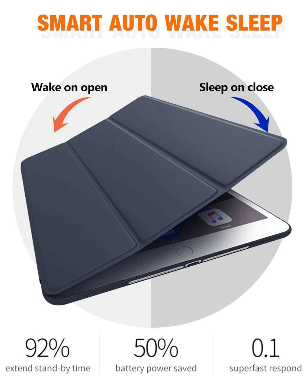 Tablet PC Cases Sacs Cover pour iPad 10th Case Air 5 4 10.9 Case de protection en silicone pour iPad Mini 6 Pro 11 12.9 2021 2020 10.2 7th 8th 9th Generation 240411