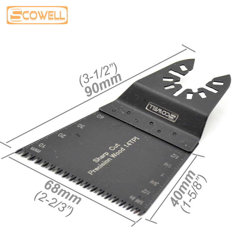 Scowell 10 Pack HCS HSS Bimetal Plunge Oscillant Multi Tool Saw Lames Wood Metal Cutting Disc Renovator Machines DIY Outils