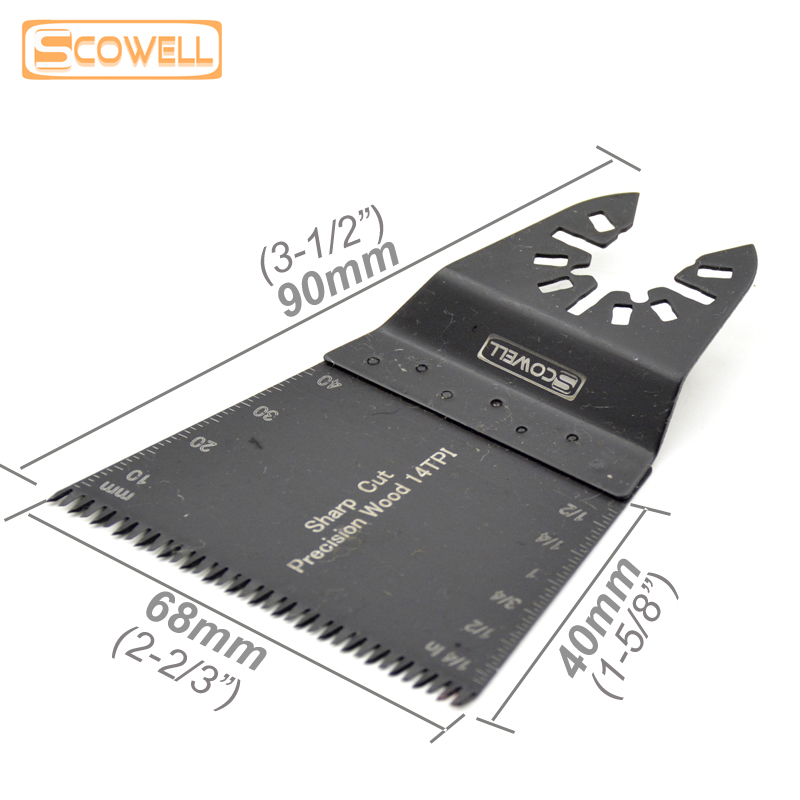 SCOWELL 10 Pack HCS HSS Bimetal Plunge Oscillating Multi Tool Saw Blades Wood Metal Cutting Disc Renovator Machines DIY Tools