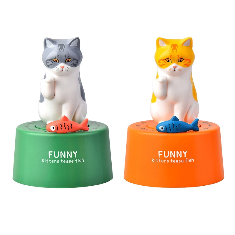 for CAT Shaped Countdown Timer Kitchen Classical Mechanical Wind-up Timer Study Sport Portable Count Tools Kitchen Stopw