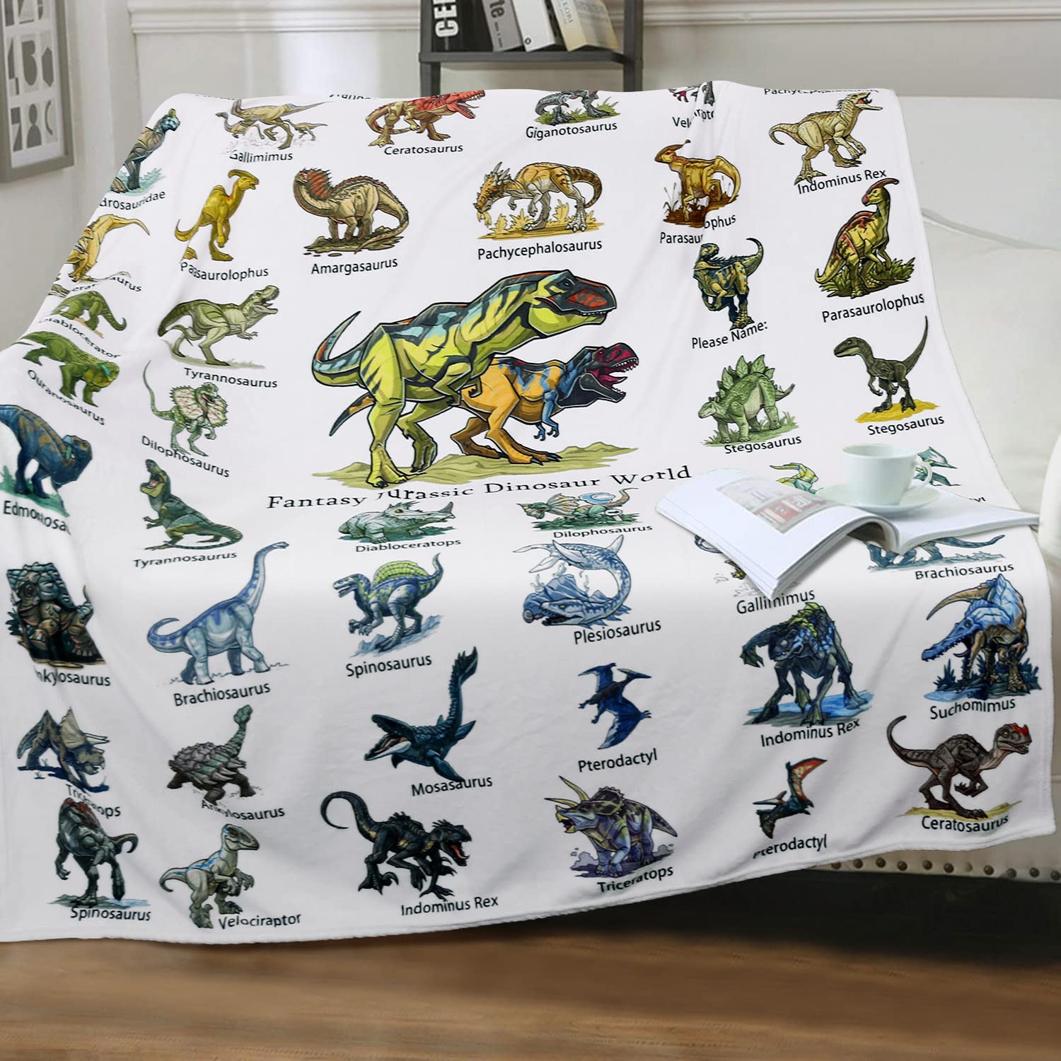 Coperta di dinosauro ragazzi giurassic dino world park morbido flanella lancio coperta arredamento camera da dinosauro ragazzi regali divano letto