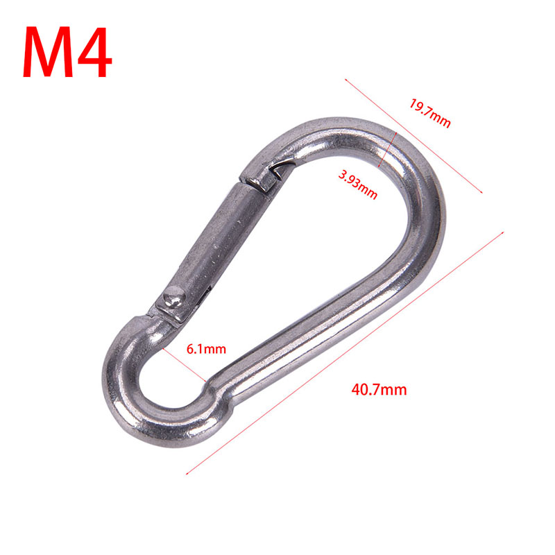 Clip de carabiner, carabiner lourd pour les hamacs, camping, randonnée, clés, harnais de carabiners de chèque de printemps en forme de d en forme de D