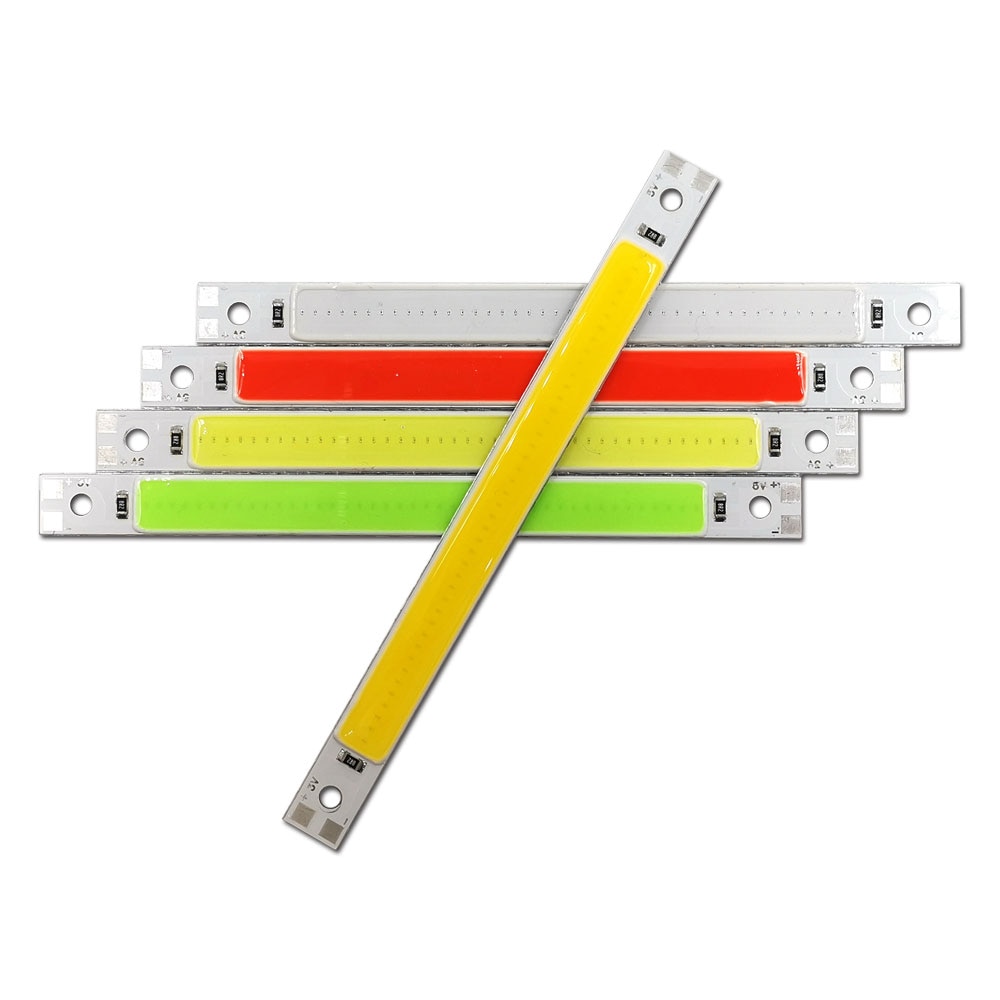 120x10mmコブLEDストリップライト3V 4V 5V 6V LED BULB 5W FOR DIY LED照明温かい白い青い赤い緑色のコブカーLEDストリップ